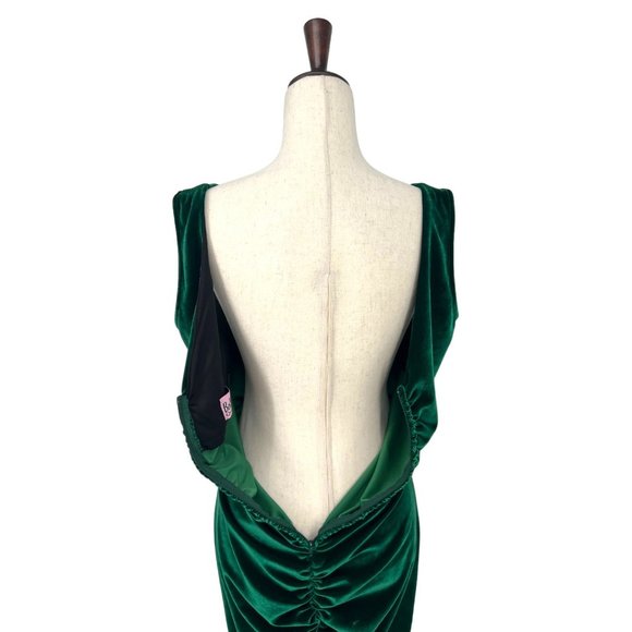 Bettie Page Velvet Wiggle Dress | Extra Large - Picture 6 of 11